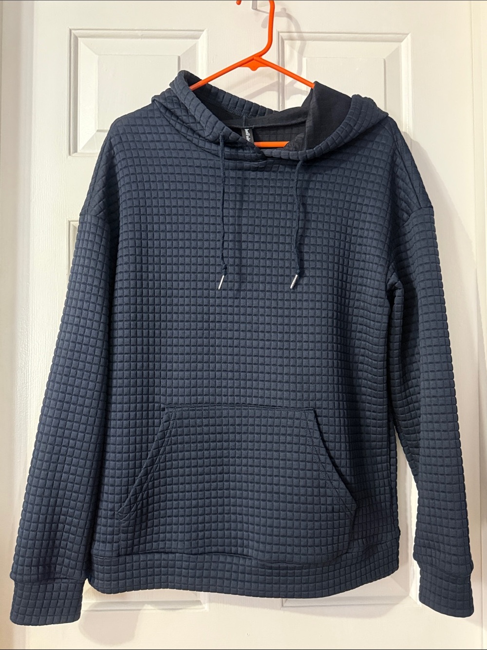 Women’s Medium Textured JUSTFASHIONNOW Darl Navy Blue Hoodie Pullover